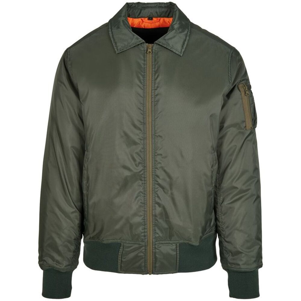 Olive Green Lightweight Bomber Jacket - Men's Shirt Jacket